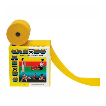 Fabrication Enterprises CanDo Latex-Free Exercise Band, Yellow, 50 Yard Roll, 1 Roll/Box 1359343